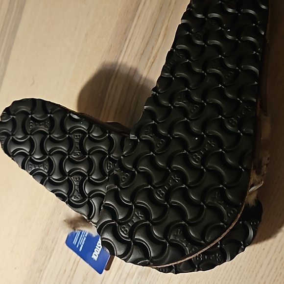 Birkenstock Mayari Shearling Oiled Leather brown Sandals Size 36 new - Picture 6 of 6